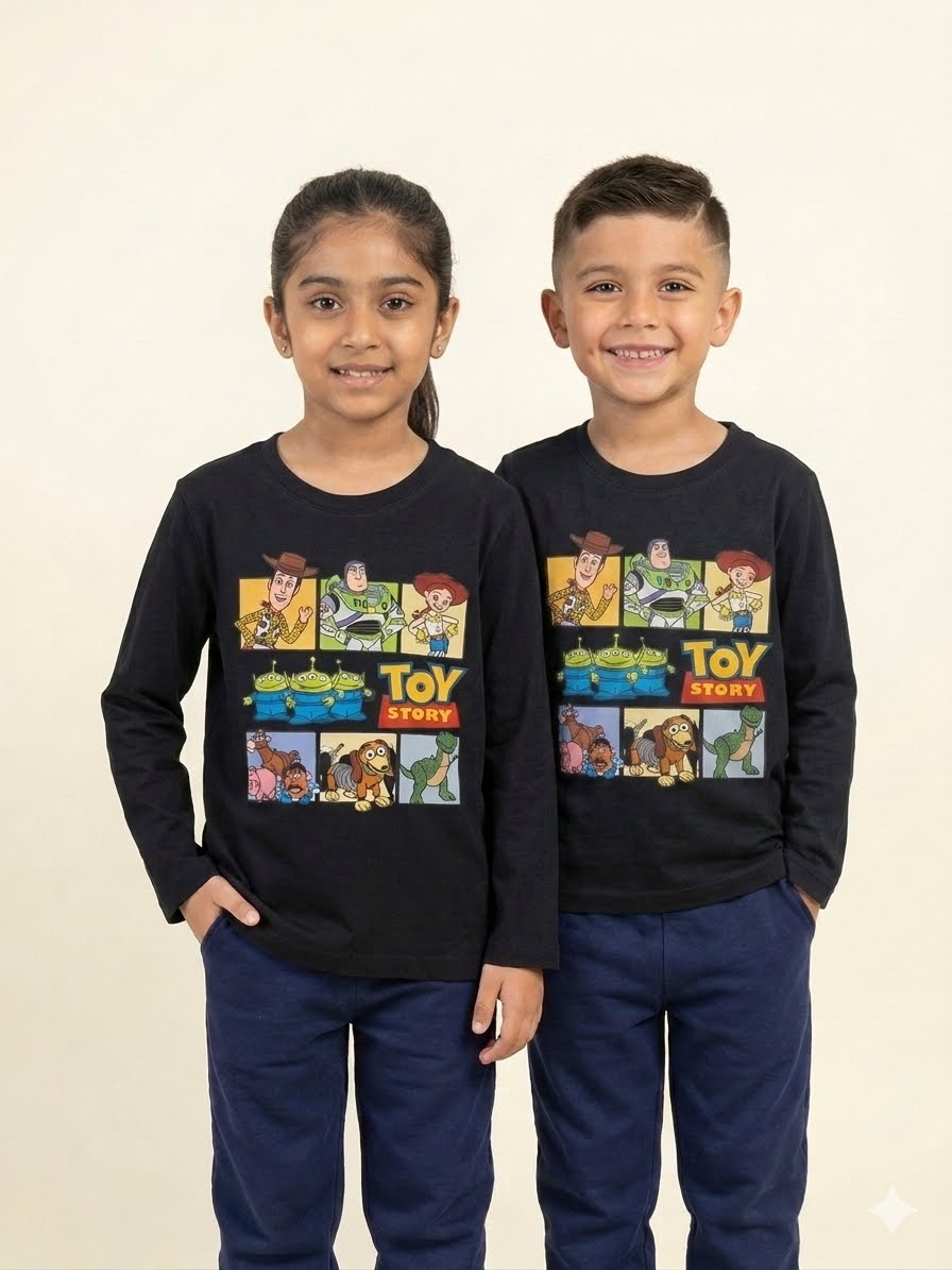 Polera Manga Larga Toy Story - Negro